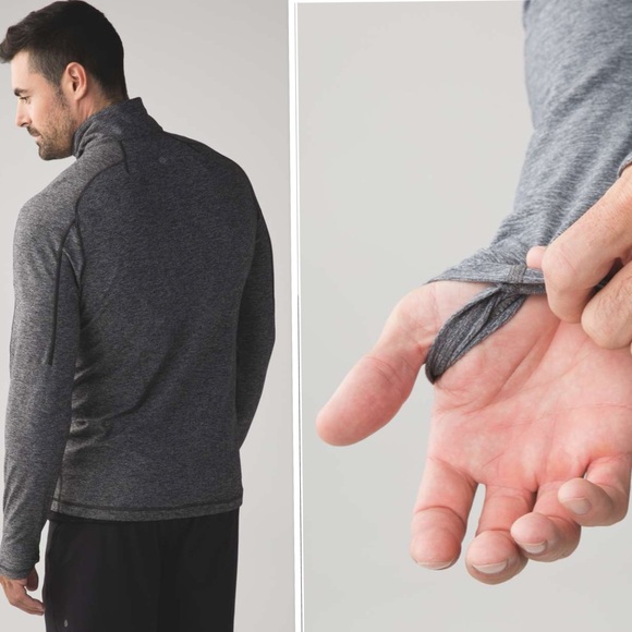 Lululemon Surge Warm 1/2 Zip Silver Heathered Dark Slate Size XL - Picture 2 of 13